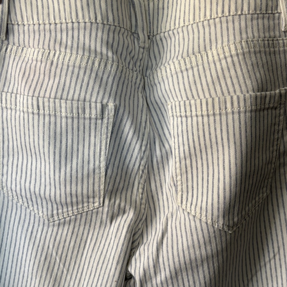 J. Jill High Rise Striped Jeans - White and Gray - Picture 5 of 6